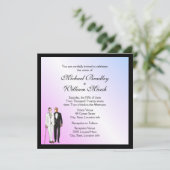 Violet Voyeur Gay Faire-part de mariage (Debout devant)