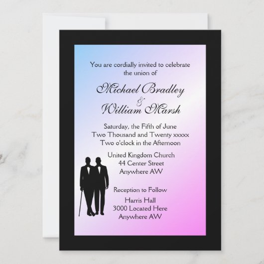 Violet Voyeur Gay Faire-part de mariage (Devant)