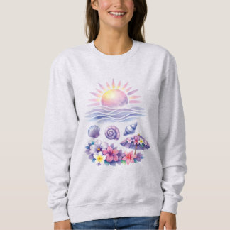 violet watercolor creative beach trui