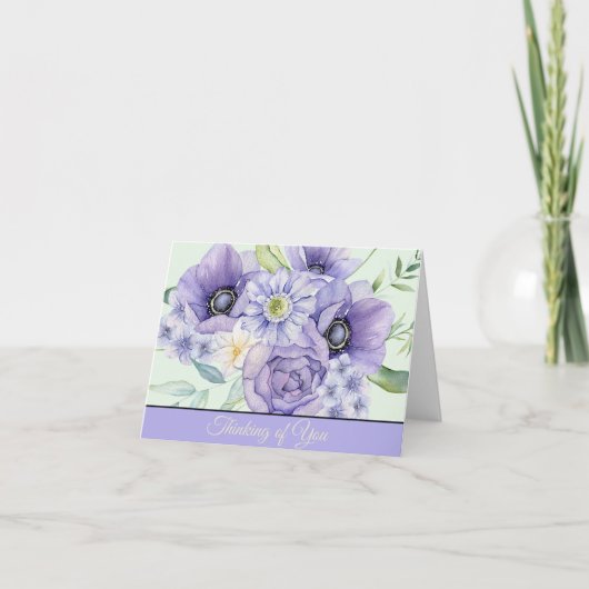 Violet watercolor floral customizable (Devant)