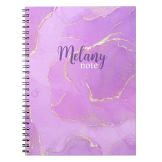 Violet waterverf en glitter extra groot notitieboek