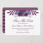 Violet Waterverf sparen de datumaankondigingen Save The Date (Voorkant / Achterkant)