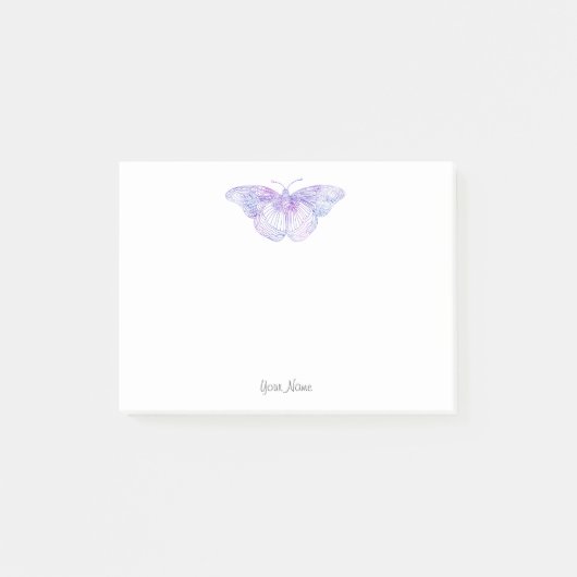 Violet Waterverf vlinder Post-it® Notes (Voorkant)