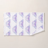 Violet waterverf vlinderpatroon 2 bad handdoek (Handdoek)