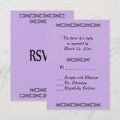 Violet Wedding RSVP (Devant / Derrière)