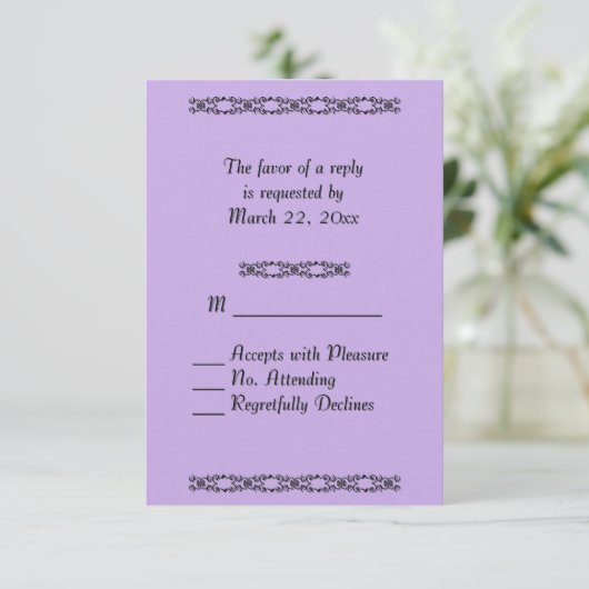 Violet Wedding RSVP (Debout devant)