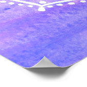 Violet White Mandala Waterverf Poster (Hoek)