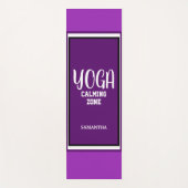 Violet White Yoga Calming Zone Yogamat (Voorkant)
