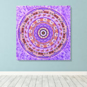 Violet wiel Mandala Canvas Afdruk (Insitu (Houten vloer))