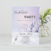 Violet Winter Landschap Bos Bachelorette Kaart (Staand voorkant)