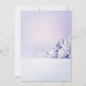 Violet Winter Landschap Bos String Lights Kaart (Achterkant)