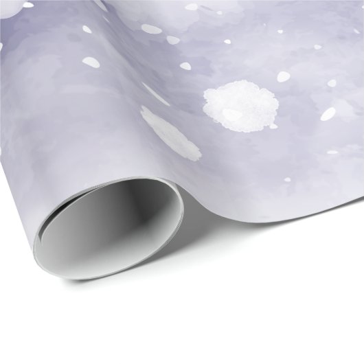 Violet Winter Landschap Sneeuw Cadeaupapier (Rol Hoek)