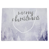 Violet Winter Landschap Sneeuw Groot Cadeauzakje (Voorkant)