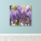 Violet Wisteria Flowers Canvas Afdruk (Insitu (Houten vloer))