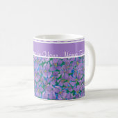 Violet Witte koffie-Mok Patroon om aan te passen Koffiemok (Voorkant rechts)