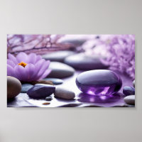 Violet Zen Stones Lotus Psycholoog Therapeut