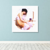 Violet, zoet Violet c1908 Canvas Afdruk (Insitu (Houten vloer))