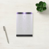 Violet zwart metallic look bloemenversiering post-it® notes (Kantoor)