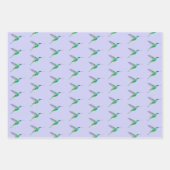 Violetar Hummingbird Pattern Inpakpapier Vel (Voorkant 3)