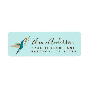 Violetar Hummingbird return address Label