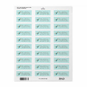 Violetar Hummingbird return address Label (Full Sheet)