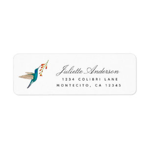 Violetar Hummingbird return address Label