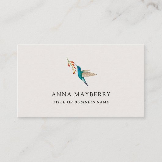 Violetar Hummingbird Visitekaartje (Voorkant)