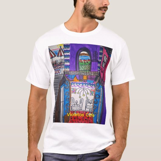 Violeta's Cafe Men's Basic T-Shirt (Voorkant)