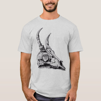 VioletGunmetalArt Mannen's Horned Skull t shirt