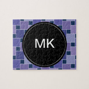 Violetkleurige Vierkanten Legpuzzel