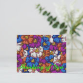 Violets Abstraits - Carte postale (Debout devant)