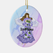 Violets Angel Keramisch Ornament (Rechts)