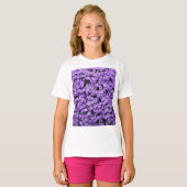 Violets Bébé Filles T-shirt Fleurs violettes (Devant entier)