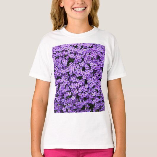 Violets Bébé Filles T-shirt Fleurs violettes (Devant)