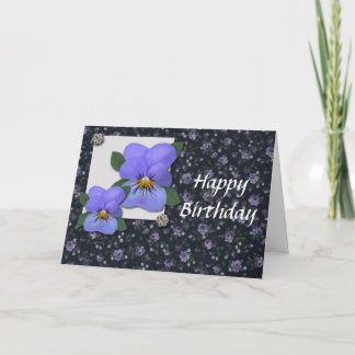 Violets Birthday Kaart (groot afdrukken)