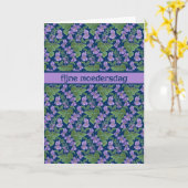 Violets, carte de fête des mères, salut néerlandai (Fleur jaune)