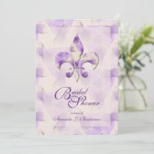 Violets en Fleur de Lis-Vrijgezellenfeest Kaart (Staand voorkant)