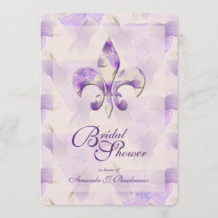 Violets en Fleur de Lis-Vrijgezellenfeest Kaart