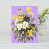 Violets en Pansy Custom Baby Douche Uitnodigingen (Staand voorkant)