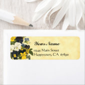 Violets en Pansy Flowers Return Address Labels (Insitu)