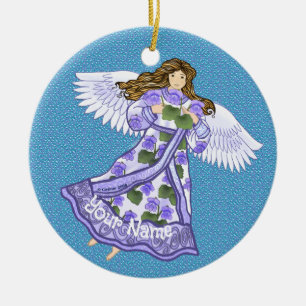 Violets Engel Keramisch Ornament