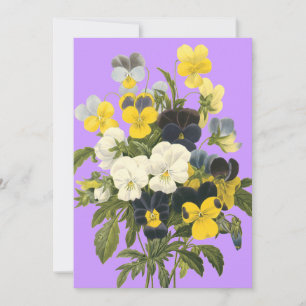 Violets et Pansy Custom Baby Shower Invitations