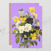 Violets et Pansy Custom Baby Shower Invitations (Devant / Derrière)