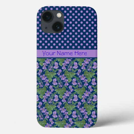 Violets et Pois iPhone 6 coque Xtreme Coque (Verso)