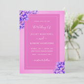 Violets Faire-part de mariage rose Fleur (Debout devant)