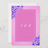 Violets Faire-part de mariage rose Fleur (Dos)