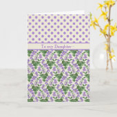 Violets, Février Carte d'anniversaire pour fille (Fleur jaune)