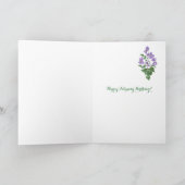 Violets, Février Carte d'anniversaire pour une ami (Intérieur)