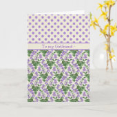 Violets, Février Carte d'anniversaire pour une ami (Fleur jaune)