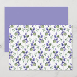 Violets Floral Botanical Note Card Notitiekaartje